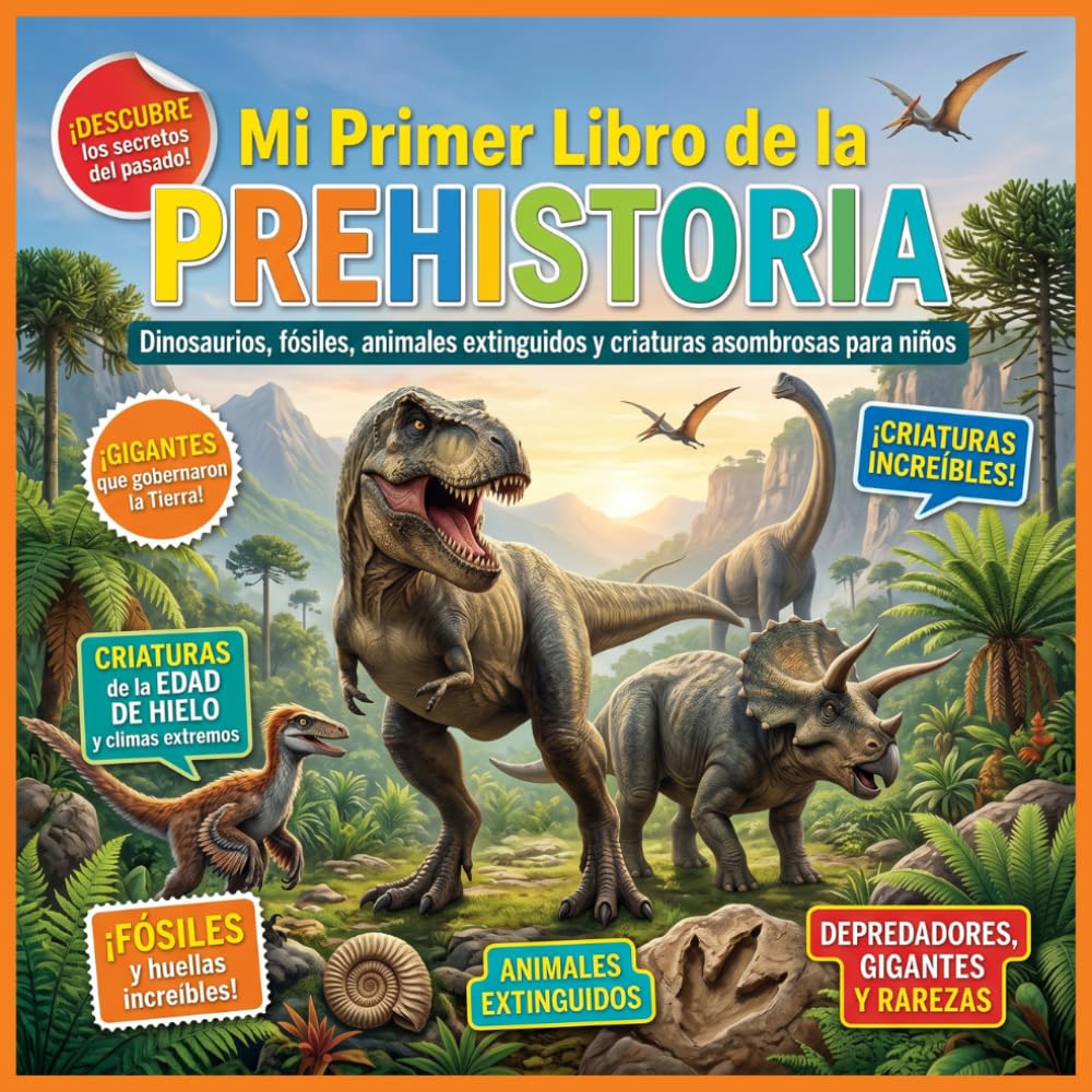 Mi primer libro de la Prehistoria: Dinosaurios, fósiles, animales extintos y criaturas increíbles para niños