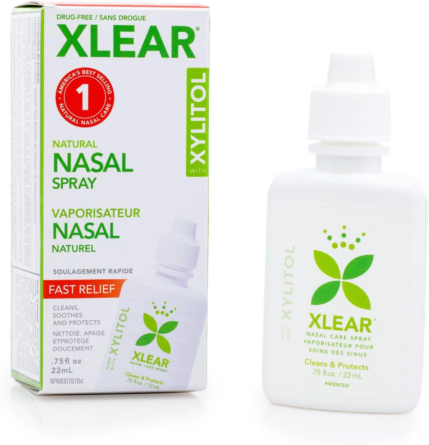 Xlear Nasal Spray, Natural Saline Nasal Spray with Xylitol