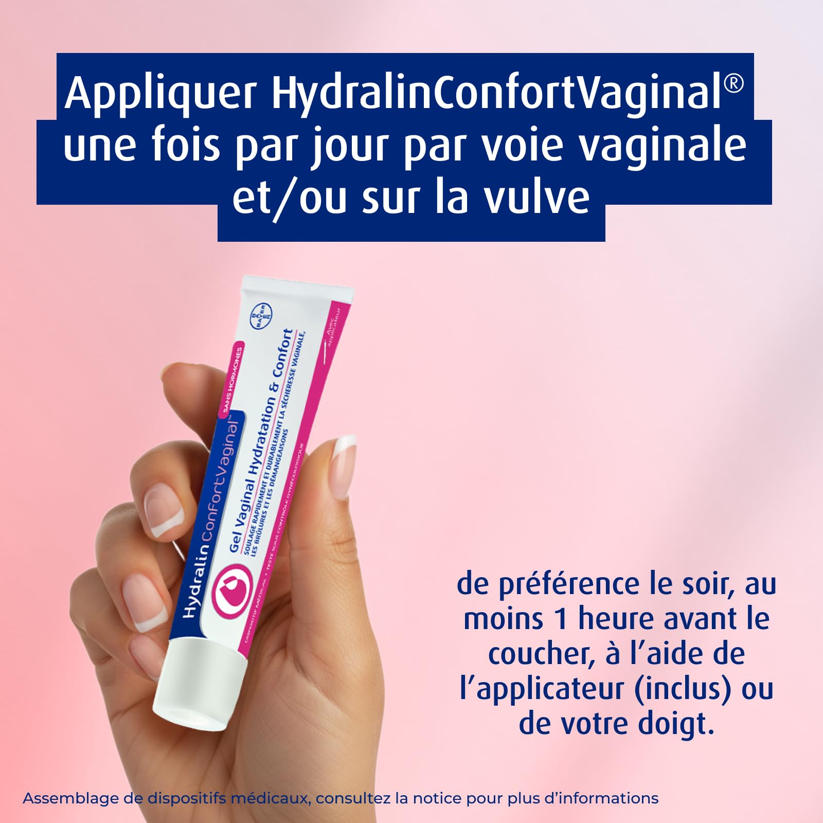 Hydralin Confort Vaginal Gel Intime Femme - Hydratant, Apaisant -Protection flore Intime - Soulage Sécheresse Vaginale, Brûlures et Démangeaisons - Avec Applicateur Hygiénique - Sans Hormones - 2x30ml