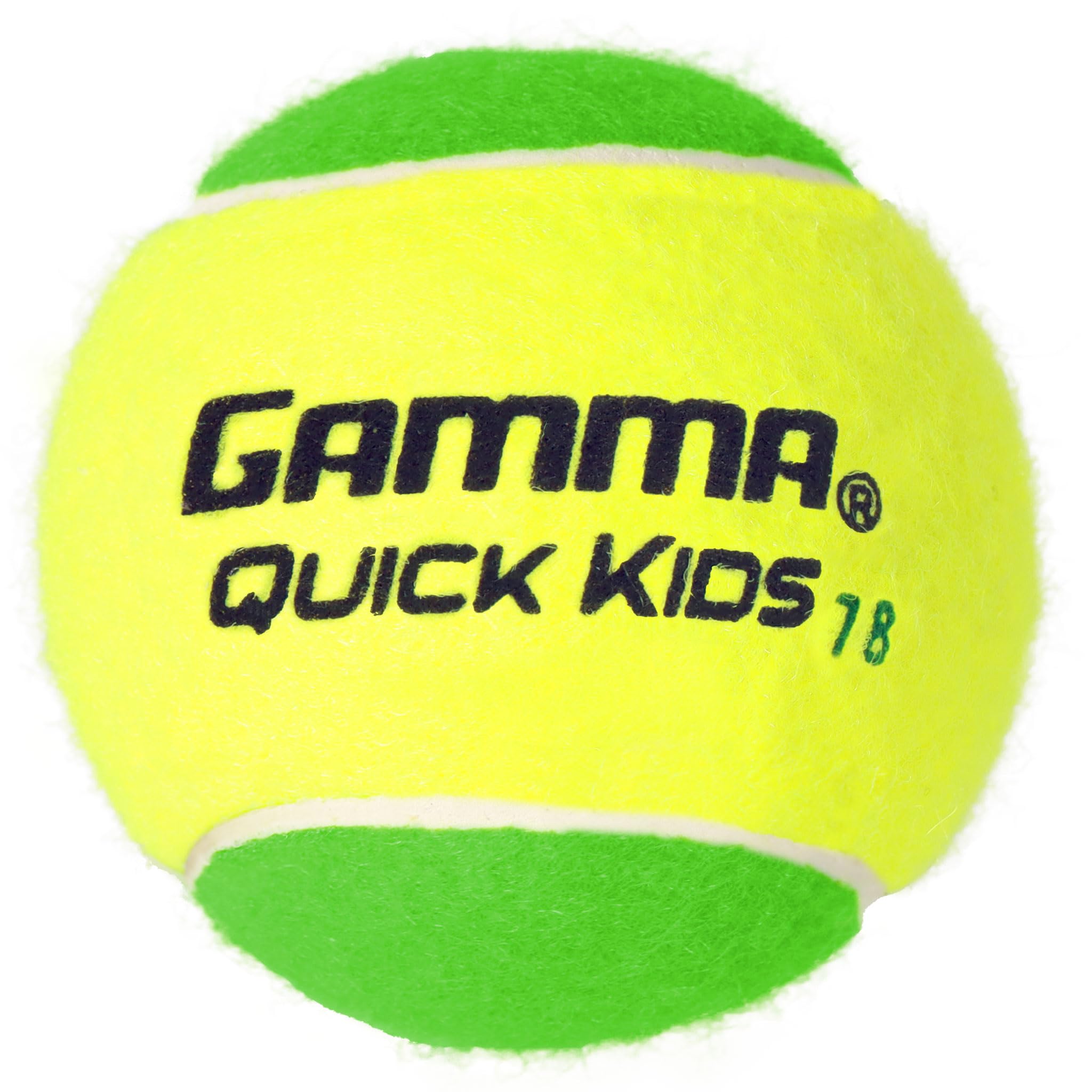 Gamma Quick Kids 78 Training Tennis Balls for Kids & Beginners, Low-Compression Core Reduces Speed & Bounce, Great for Tennis Practice, USTA & ITF