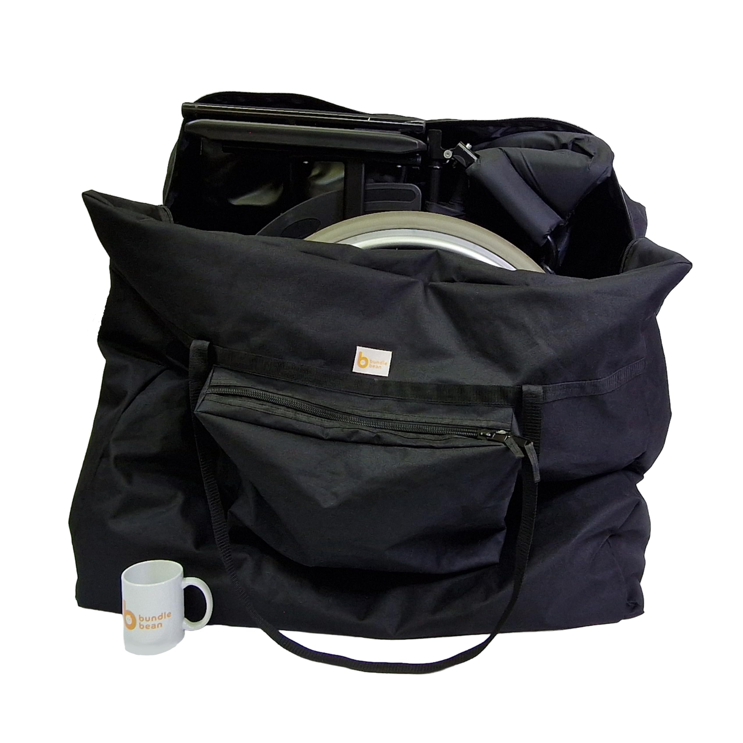 BundleBean Borsa protettiva per sedia a rotelle e custodia per sedia a rotelle, protettiva, imbottita, resistente, con serratura (dimensioni 05 80 x 90 x 40 cm)