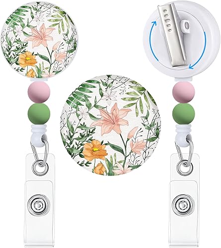 Miniatura 1 de Einzelnn Be Kind - Carretes retráctiles con cuentas de silicona con cuentas de silicona, clips de identificación de alta resistencia, llavero para