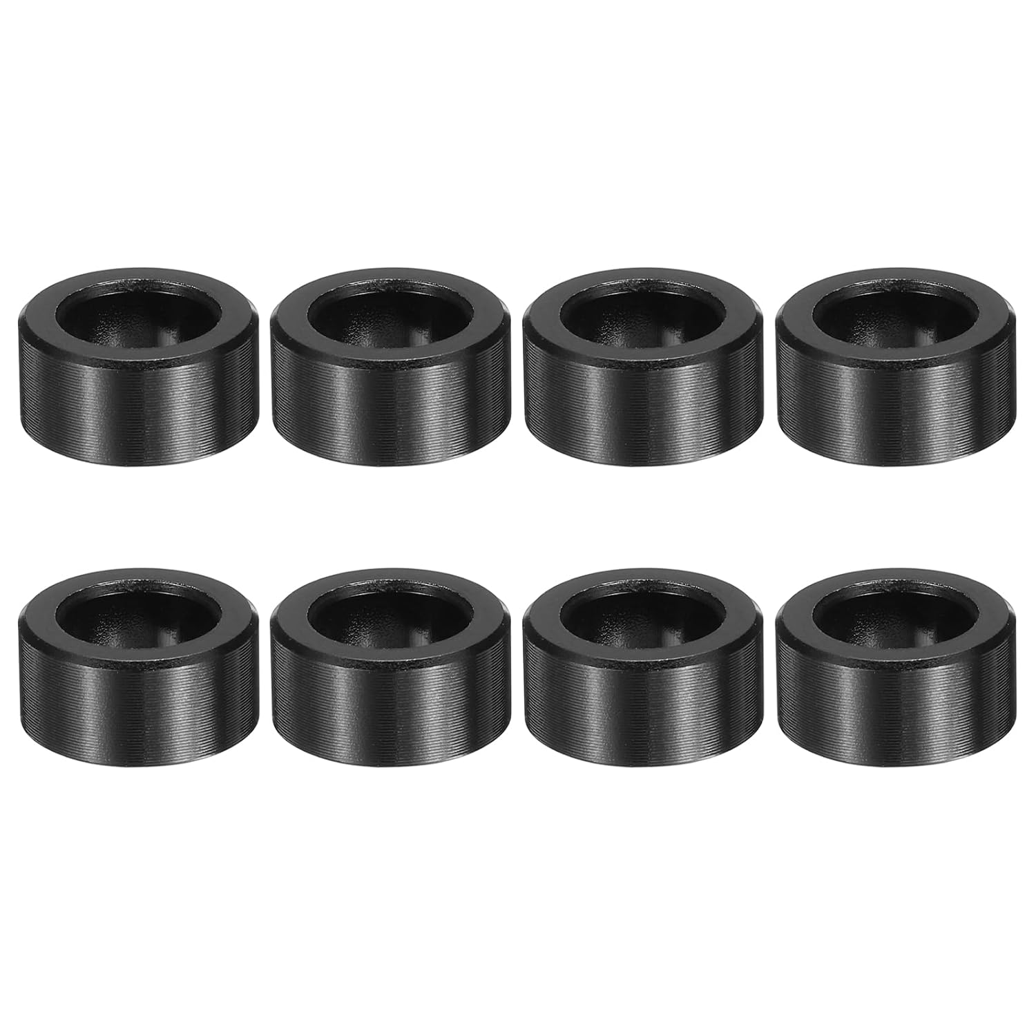 8Pcs M8 Aluminum Spacer M8 x 1/2" OD x 1/4" L Round Unthreaded Aluminum Spacer, Raw Finish, for Screws and Bolts, Black