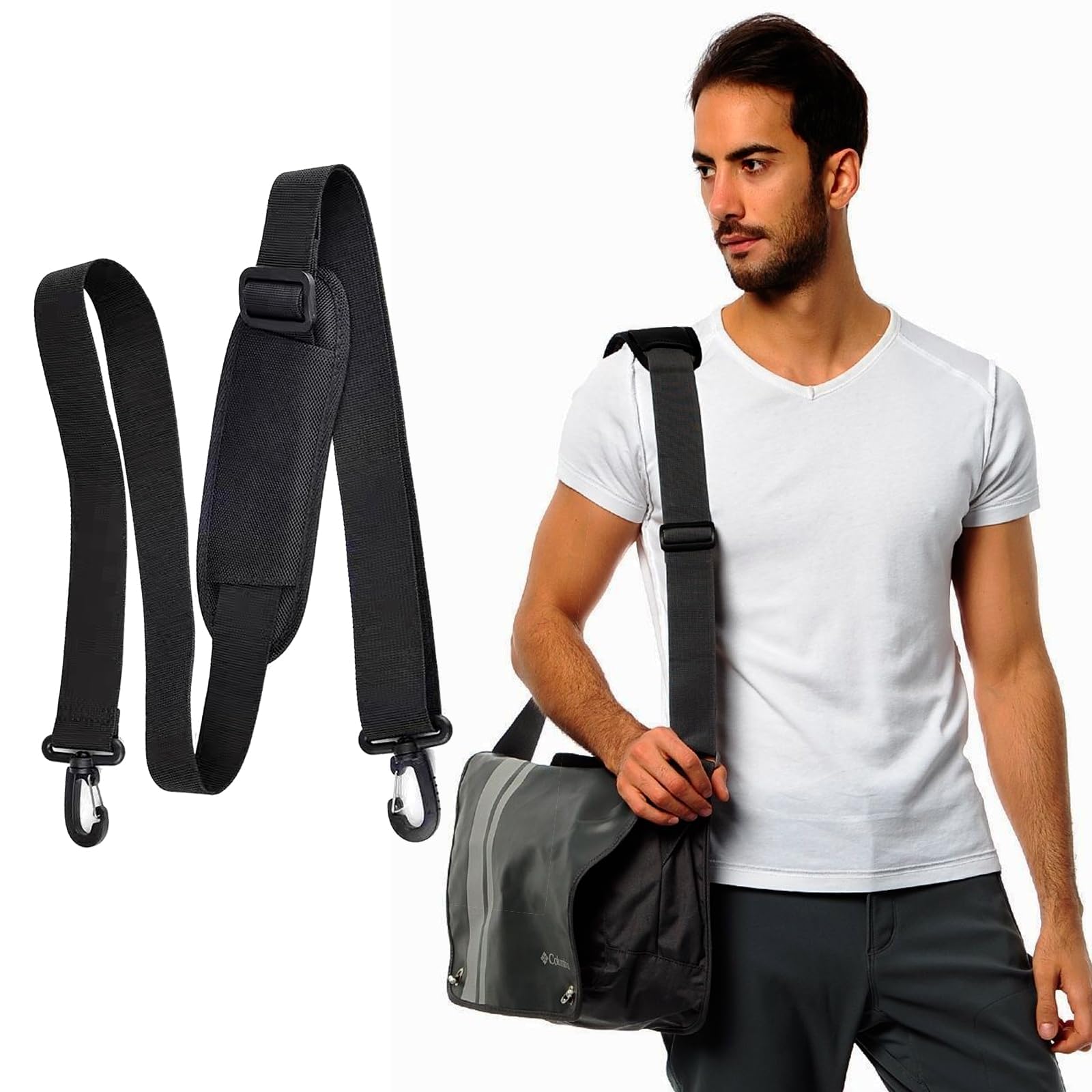 62 inch Shoulder Straps for Bags, Bag Strap, Universal Golf Bag Strap, Adjustable Length for Comfortable Carry, Replacement Strap for Golf Bags, Laptop Cases, and Backpacks-image-0