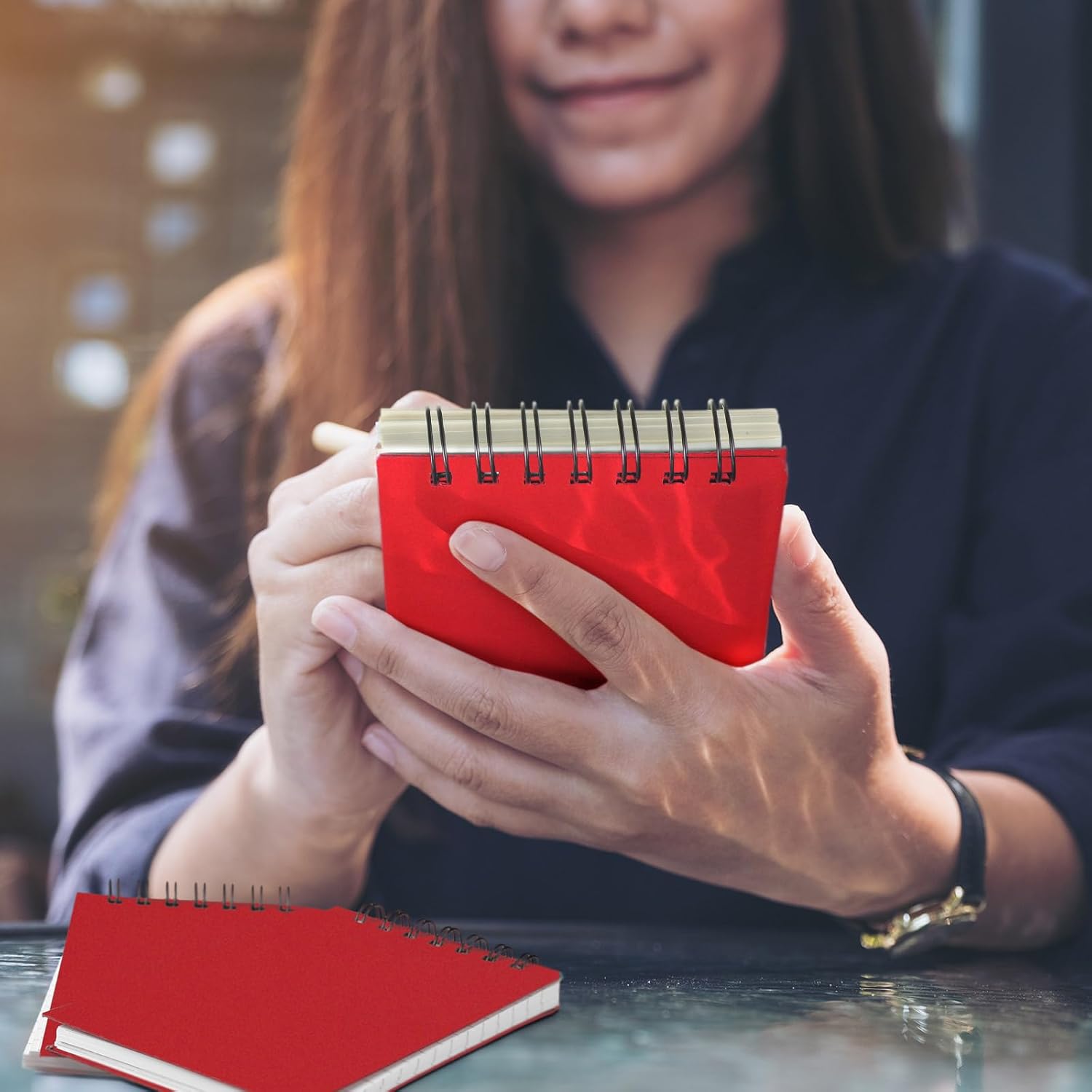 Tenceur 54 Pcs Pocket Notebook Small 3 x 5 Inch Red Spiral Notepads Mini Top Bound Notebook with Lined 120 Pages Ruled Memo Pads for Office College Nurse Essentials Back to School Gift