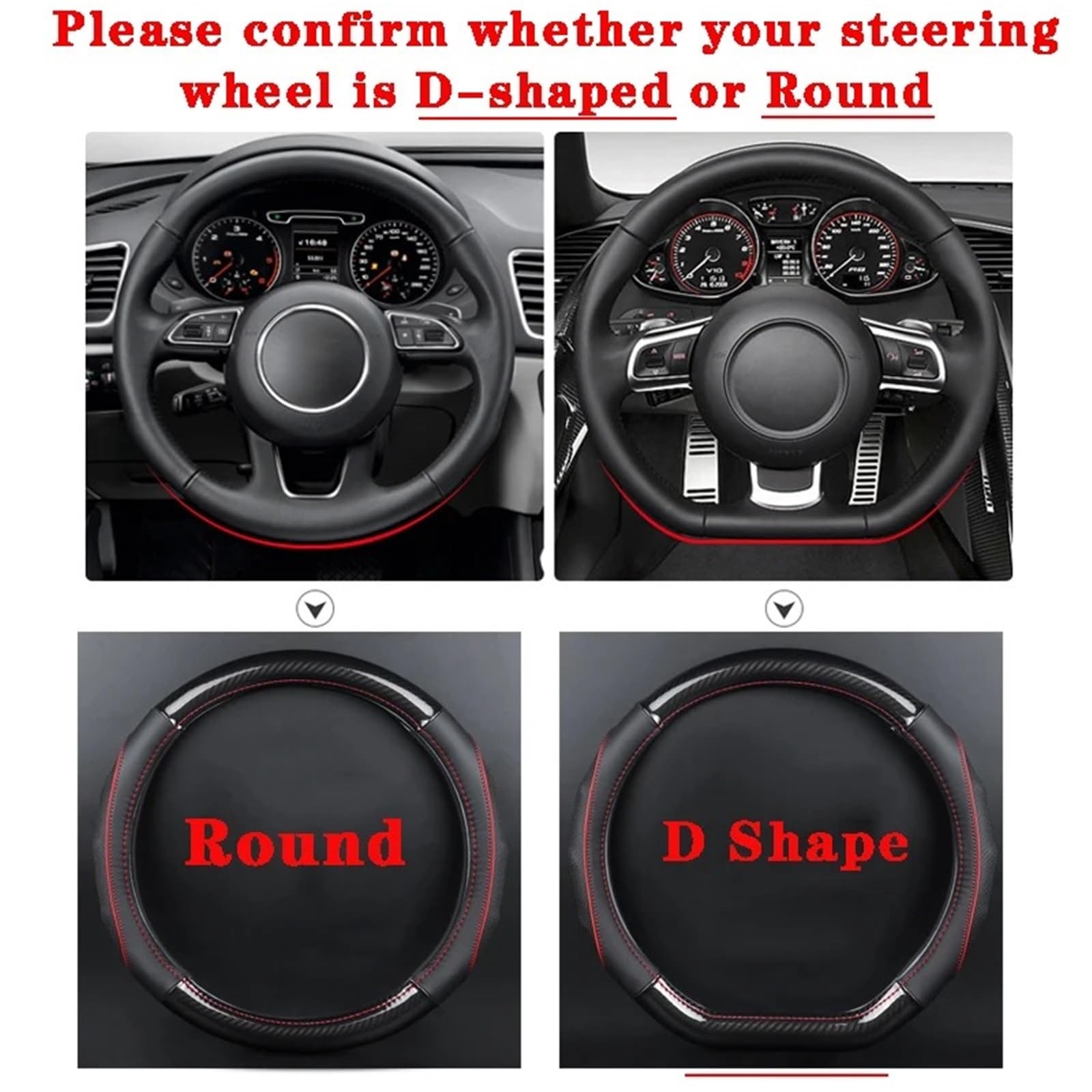 Coprivolante in pelle microfibra Coprivolante per auto in fibra antiscivolo, nessun odore, sottile 38 cm, accessori per la decorazione di interni