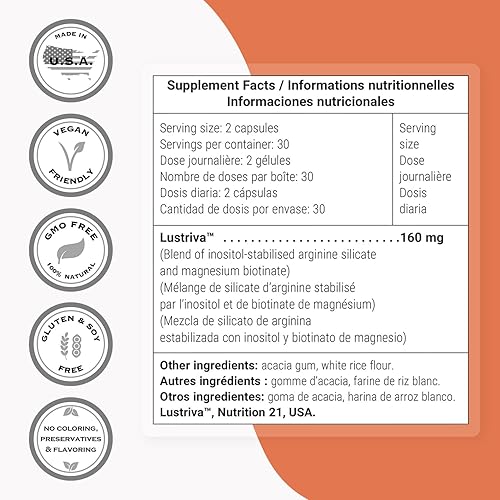 Miniatura 3 de Supersmart - Potenciador del crecimiento del cabello 160 mg por día (suplemento Lustriva) - Biotina 40 veces más soluble  Sin OMG y sin gluten - 60