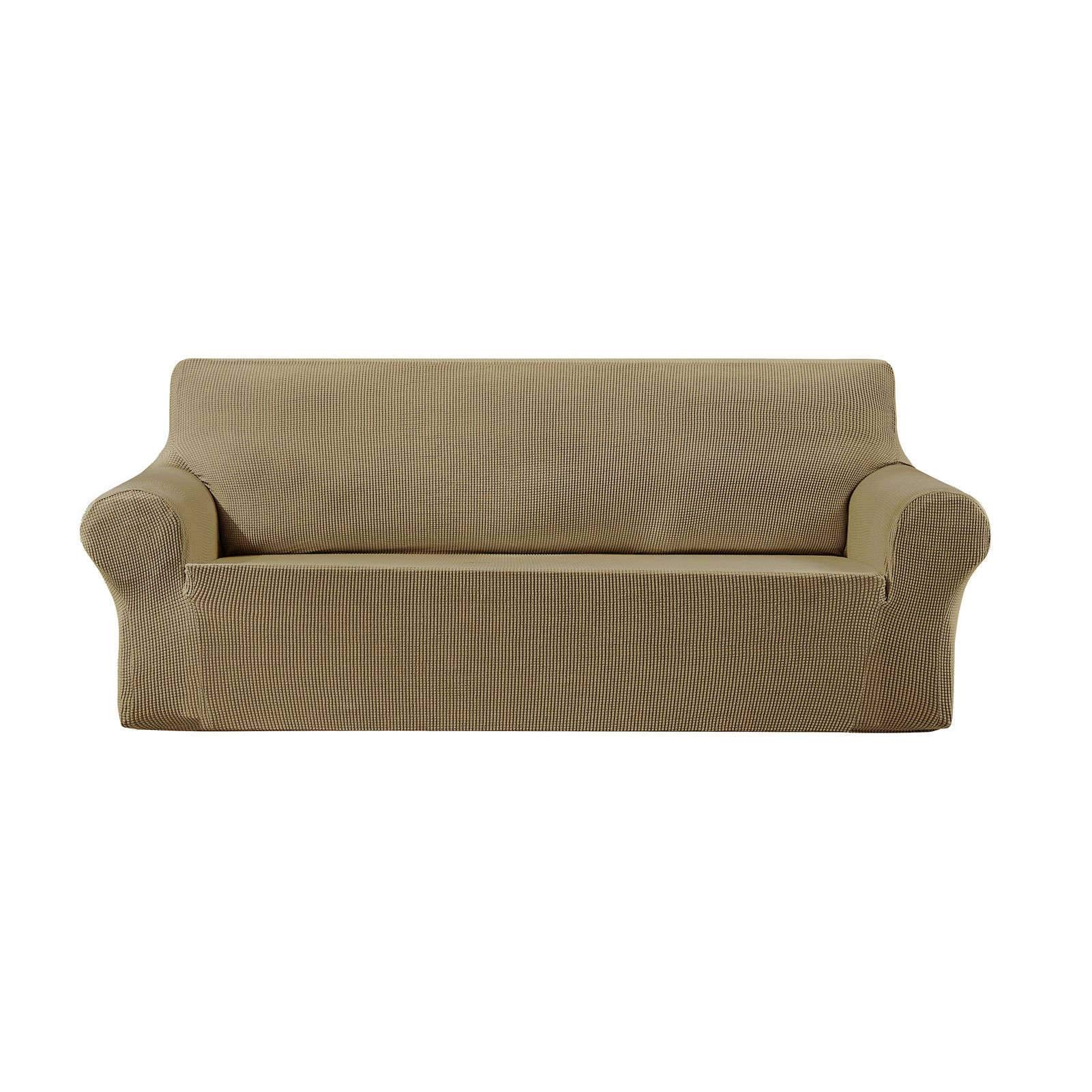 High Stretch Sofa Cover,Waterproof Sofa Slipcover for 3 Cushion Couch Polyester Spandex Jacquard Fabric Couch Cover 1 Piece Furniture Protector for Kids Dogs Cat-AH-L(170-225cm)