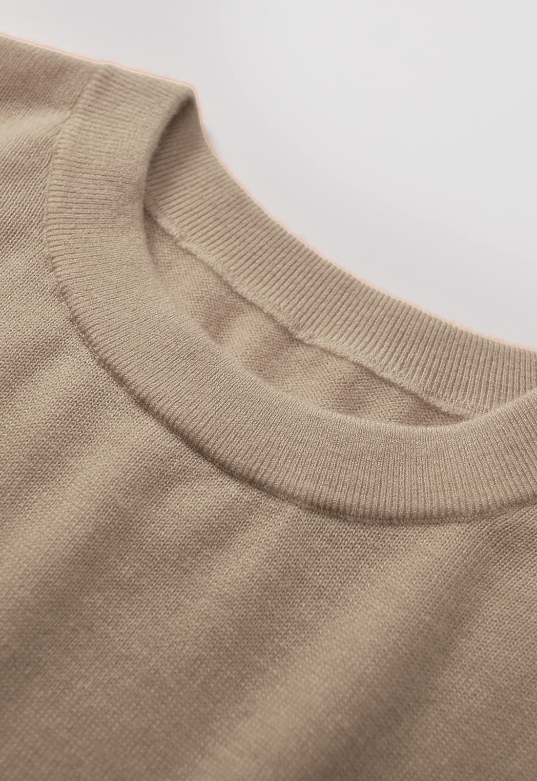 ZHILI Herren Pullover aus Kaschmir mit Rundhalsausschnitt einfarbig Strick