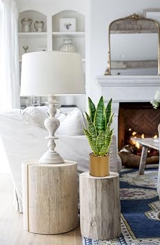 Oairse Artificial Potted Plant, Fake Snake Plant in Gold Pot 17.3 inch Faux Sansevieria Trifasciata Artificial Plants Indoor with Pot for Home Office Living Room Indoor Outdoor Decor