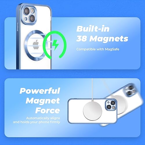 Miniatura 3 de ZCDAYE Funda para iPhone 15 Pro Max, iPhone 15 Pro Max (6.7 pulgadas) Funda compatible con carga inalámbrica, borde galvanizado transparente TPU a