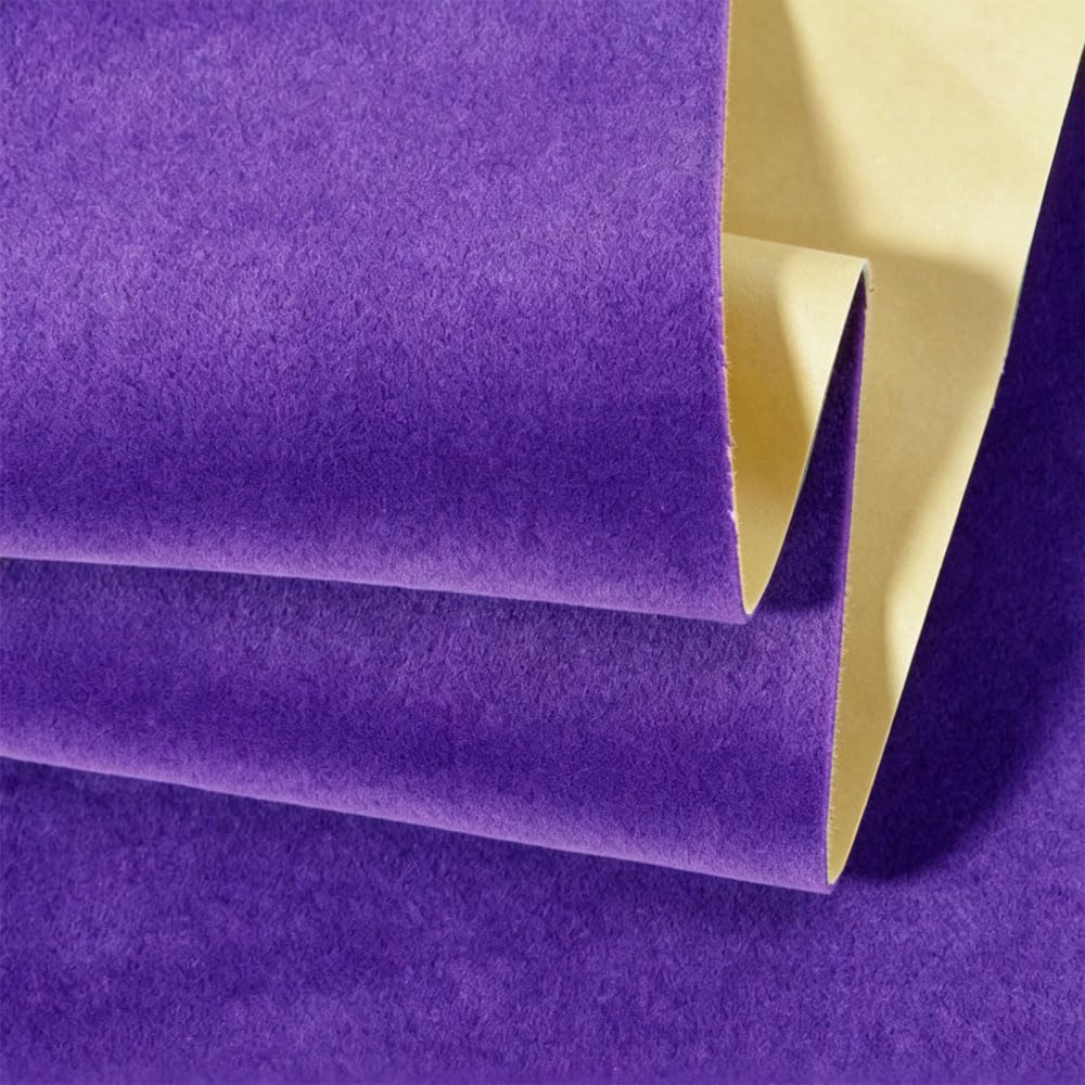 20cmx148cm Purple Felt Fabric Self Adhesive Felt Sheet Sticky Back Sheet for Box Drawer DIY Crafts