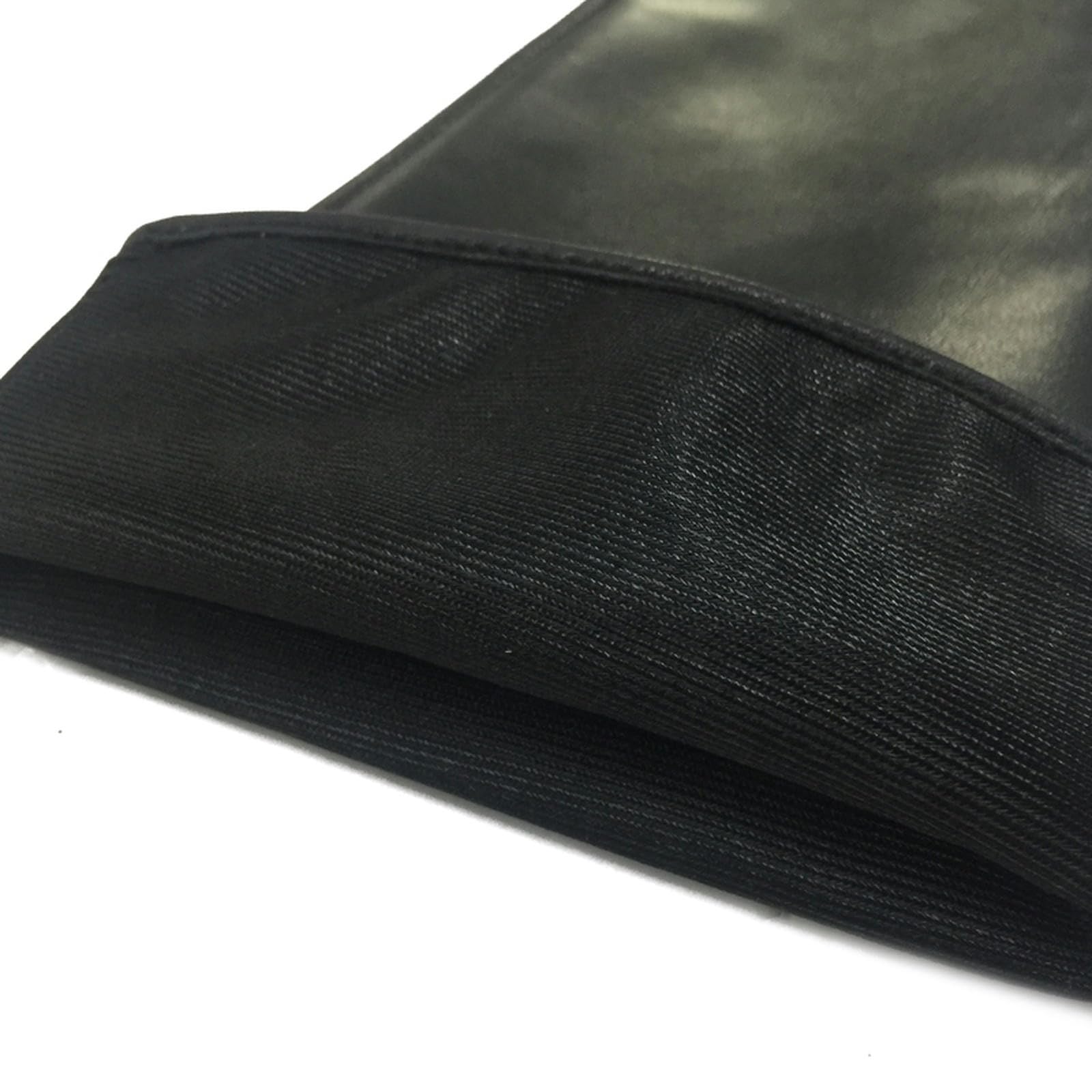 WILsem Guante Largo de Piel de Oveja para Mujer, Guantes Negros, Mitones auténticos para Mujer, Estilo de Forro Fino, Manga para el Brazo