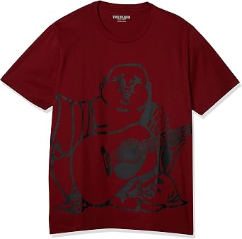 True Religion Mens Oversized Buddha Short Sleeve Crew Neck Tee