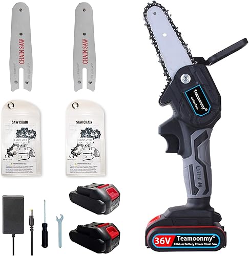 Larga duración de la batería Mini motosierra de corte eficiente (6MS)-4 pulgadas 36V inalámbrico eléctrico Protable motosierra, poda tijeras