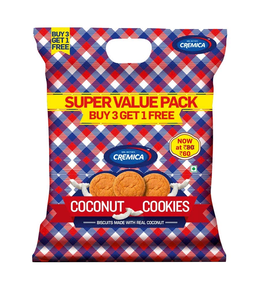 Cremica Coconut Cookies, 400 gm X 2