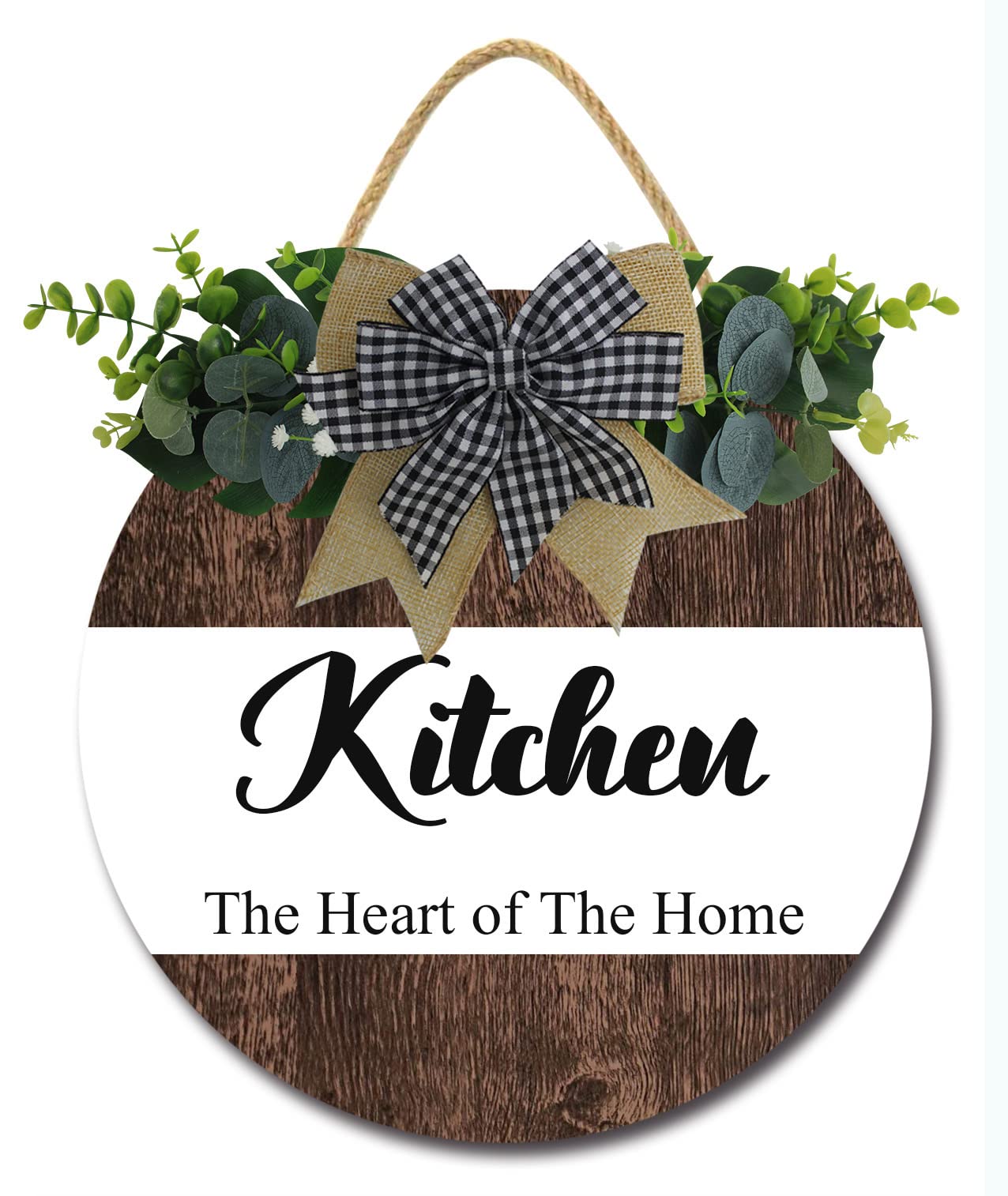 KMszsm Farmhouse Kitchen Decor Rustic Wooden Sign - Wall Art for Kitchen Funny Saying Decorations
