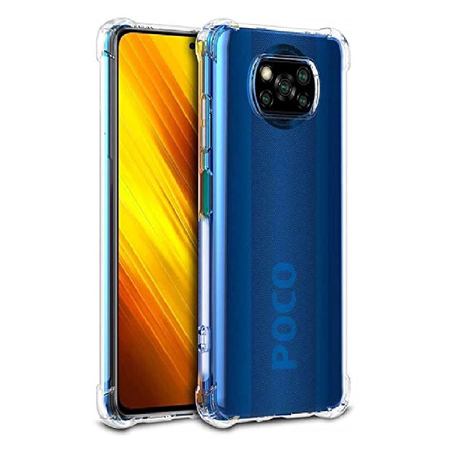 Dashmesh Shopping Back Cover for Poco X3 | Poco X3 Pro (Soft & Shockproof Back Case with inbuilt Cushioned Edges) Transparent (B09R11HBXL) Amazon Price History, Amazon Price Tracker