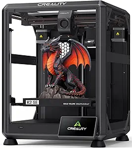 Creality K2 SE 3D Printer, 500mm/s High-Speed Printing, Support Multi Color 3D Printing Needs CFS, Solid Metal Build, Auto Leveling, Direct Drive Extruder, Quick-Swap Nozzle, 220×215×245mm Print Size