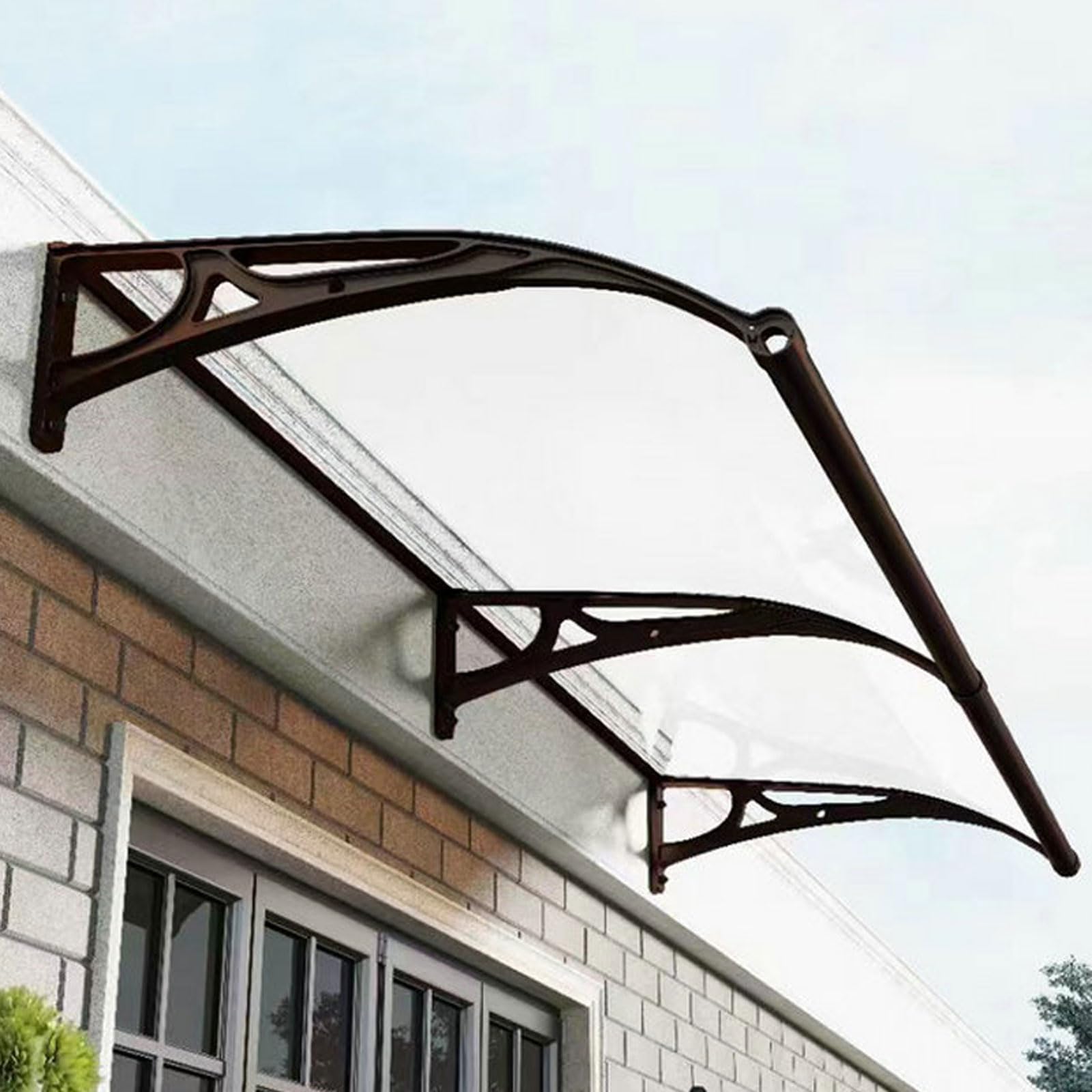 Auvent de porte pour terrasse pour accueillir vos invités au sec en tout temps