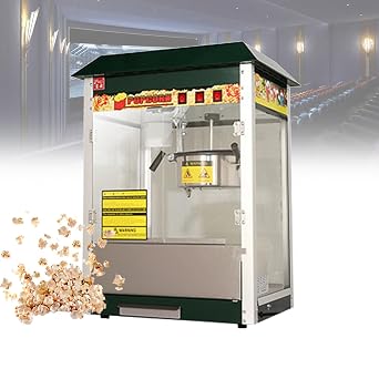 Popcorn Machine Commercial Stall Automatic Bulking Machine Electric Spherical Butterfly Popcorn Machine Roof Popcorn Machine Color Black, Size 1400W