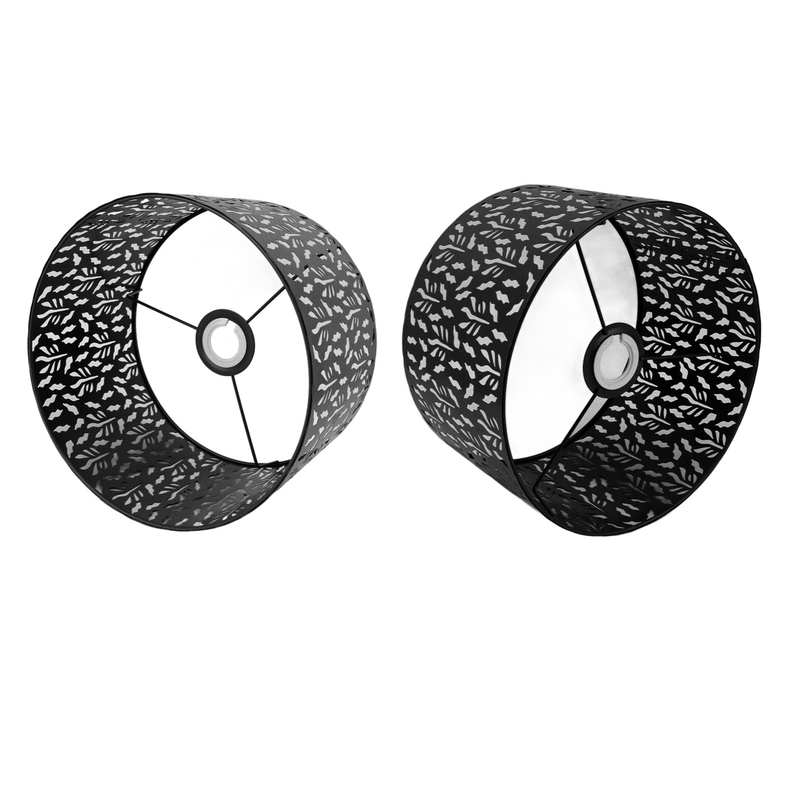 Pantalla lámpara hueca metal Pantalla lámpara tallada hueca Pantalla lámpara hueca escritorio hueca Pantalla lámpara Adecuado pantallas lámparas oficina, hogar y dormitorio(Negro)