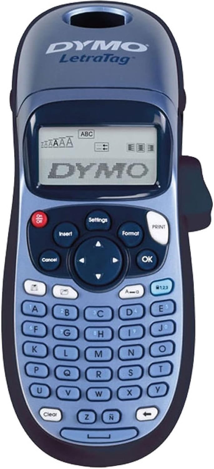 Dymo LetraTag LT-100H Plus Label Maker ABC Keyboard, Blue