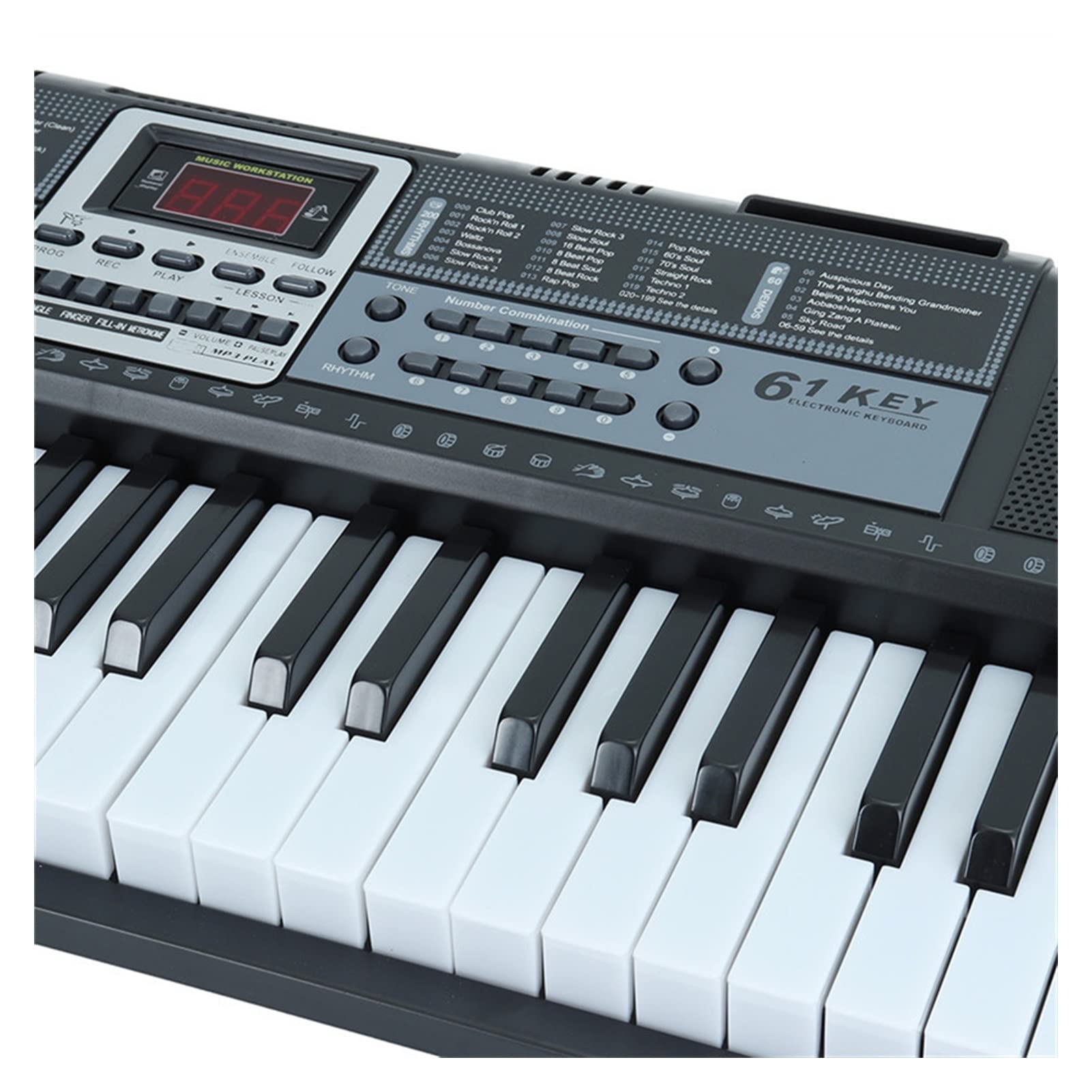Tastiera Musicale 61 Chiavi Tastiera Digitale Multifunzionale Tastiera Eletronica con Microfono per Principianti Professionisti