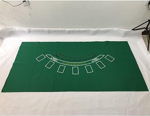 Miniatura 2 de Yuanhe Blackjack - Tapete rectangular de fieltro para mesa, 36 x 72 pulgadas, estilo Las Vegas, color verde, ideal para noches de juegos de póquer,