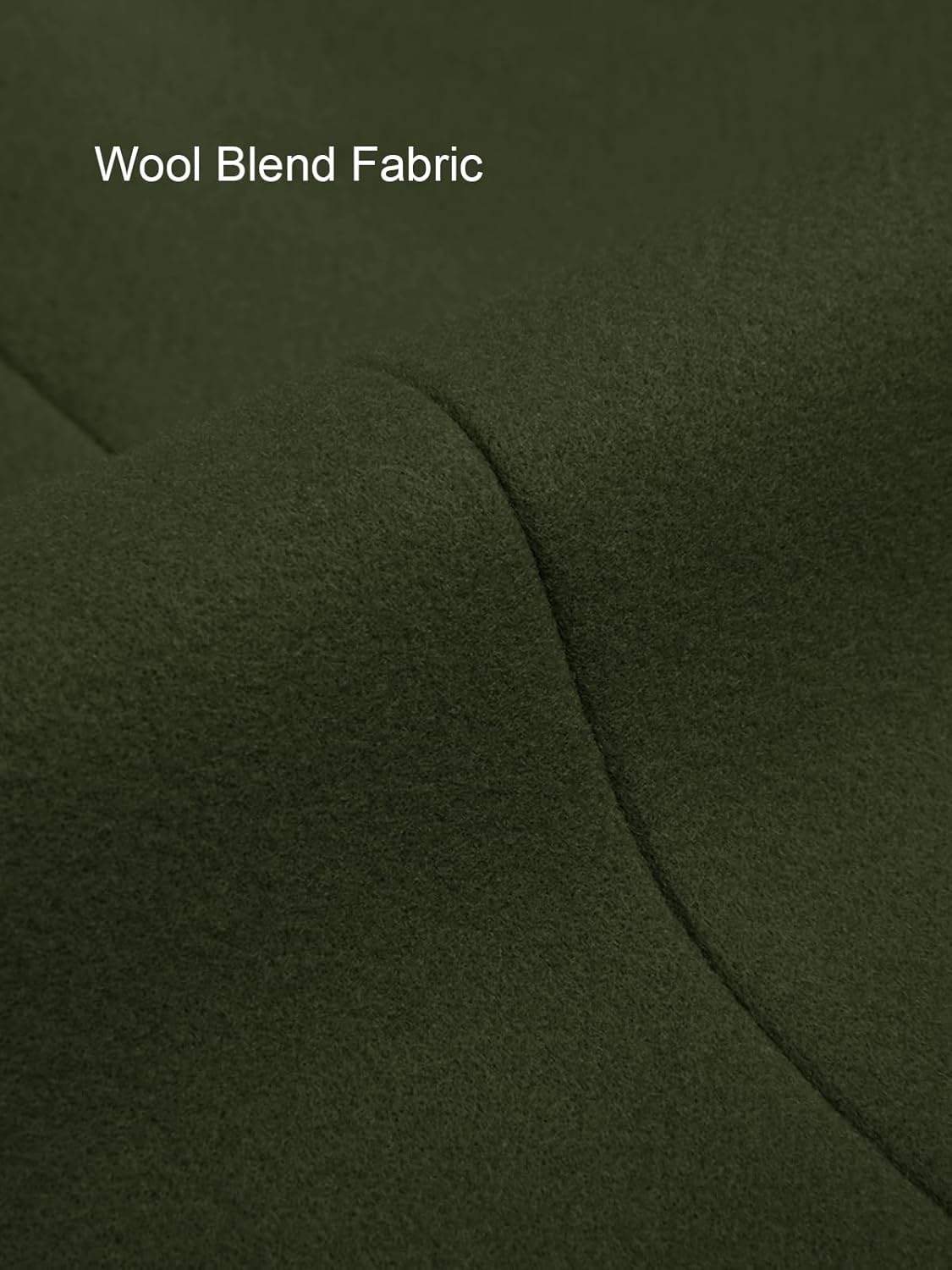 Runcati Men's Pea Coat with Detachable Plaid Scarfs Fall Single Breasted Wool Blend Trench Coat Winter Overcoat - Image 6