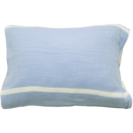 Amazon Co Jp トップファクトリー今治 枕カバー ブルー 約60 cm まくらマキコ 枕に巻くガーゼタオル ホーム キッチン