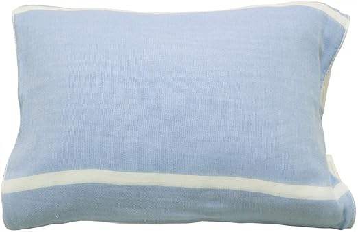Amazon Co Jp トップファクトリー今治 枕カバー ブルー 約60 cm まくらマキコ 枕に巻くガーゼタオル ホーム キッチン