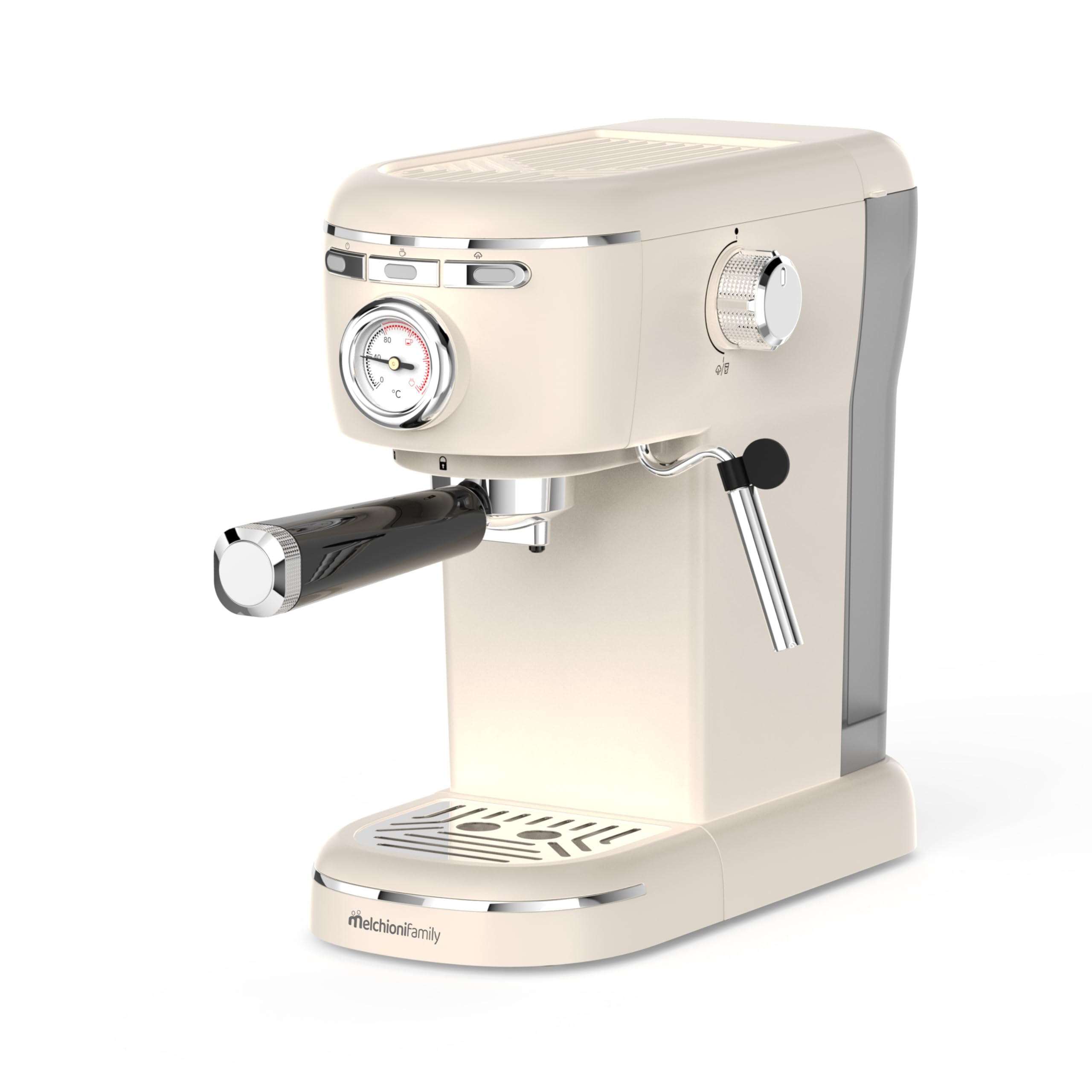 Aromatica Plus Macchina da Caffè Espresso 3 in 1 | Compatibile con Cialde E.S.E., Capsule e Caffè in Polvere | 15 Bar, Serbatoio 1,2L, Montalatte Manuale per Cappuccino
