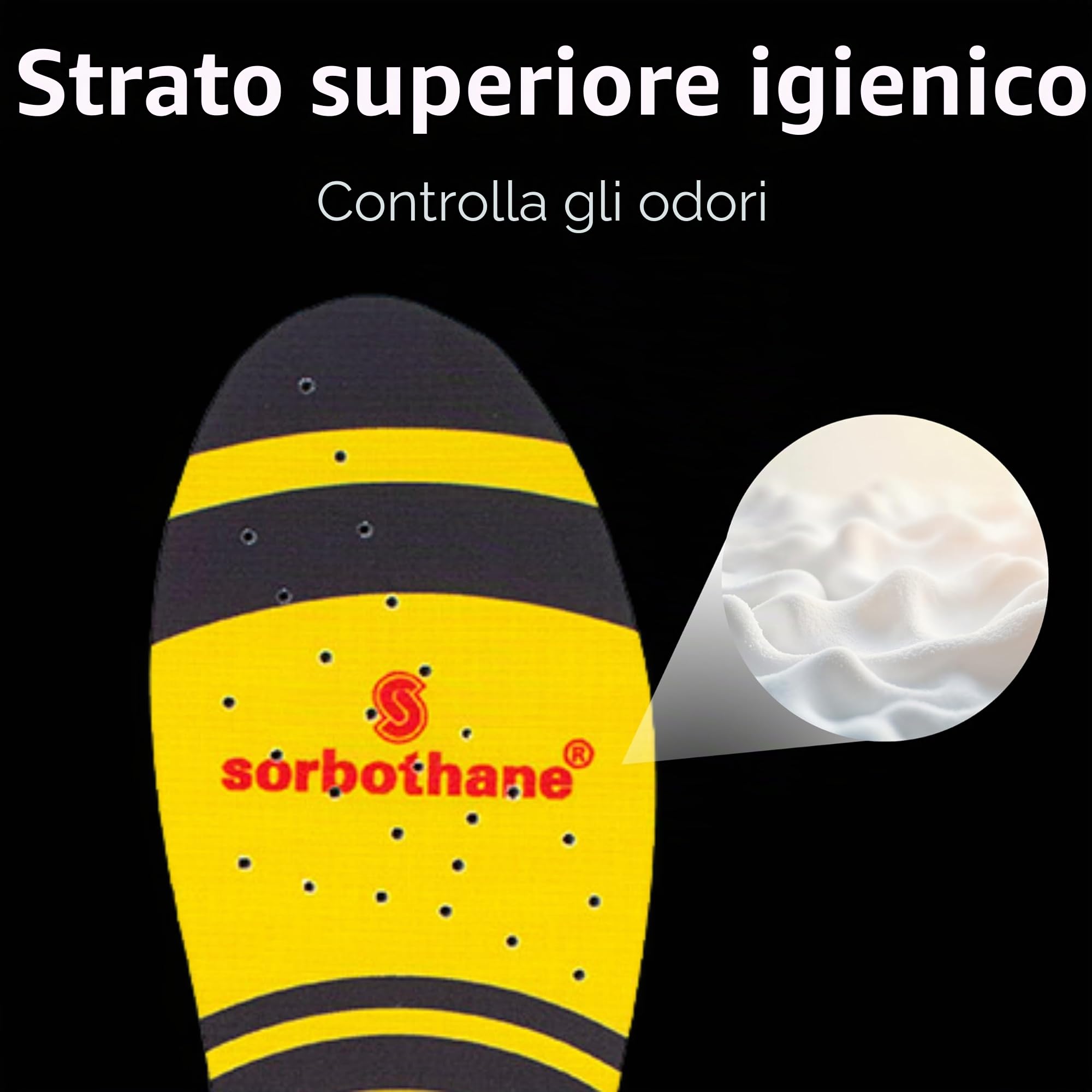 SORBOTHANE Solette Double Strike per uomini e donne antibatteriche assorbimento degli urti