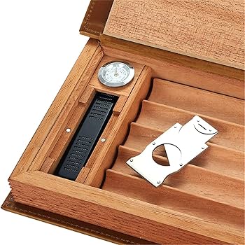 Amazon.co.jp: ポータブル木製葉巻ヒュミドールボックス、加湿器