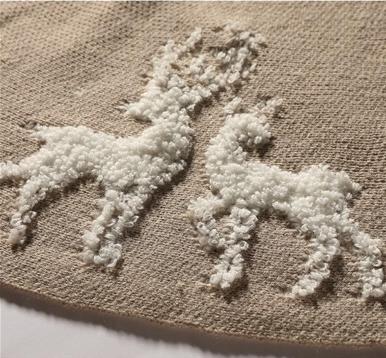 Tapis Sapin de Noel Jupe d'arbre De Noël Tricotée De 48 Pouces, Luxe pour Les Décorations De Maison De Fête De Vacances De Noël Vacances Rustiques Tapis(B)