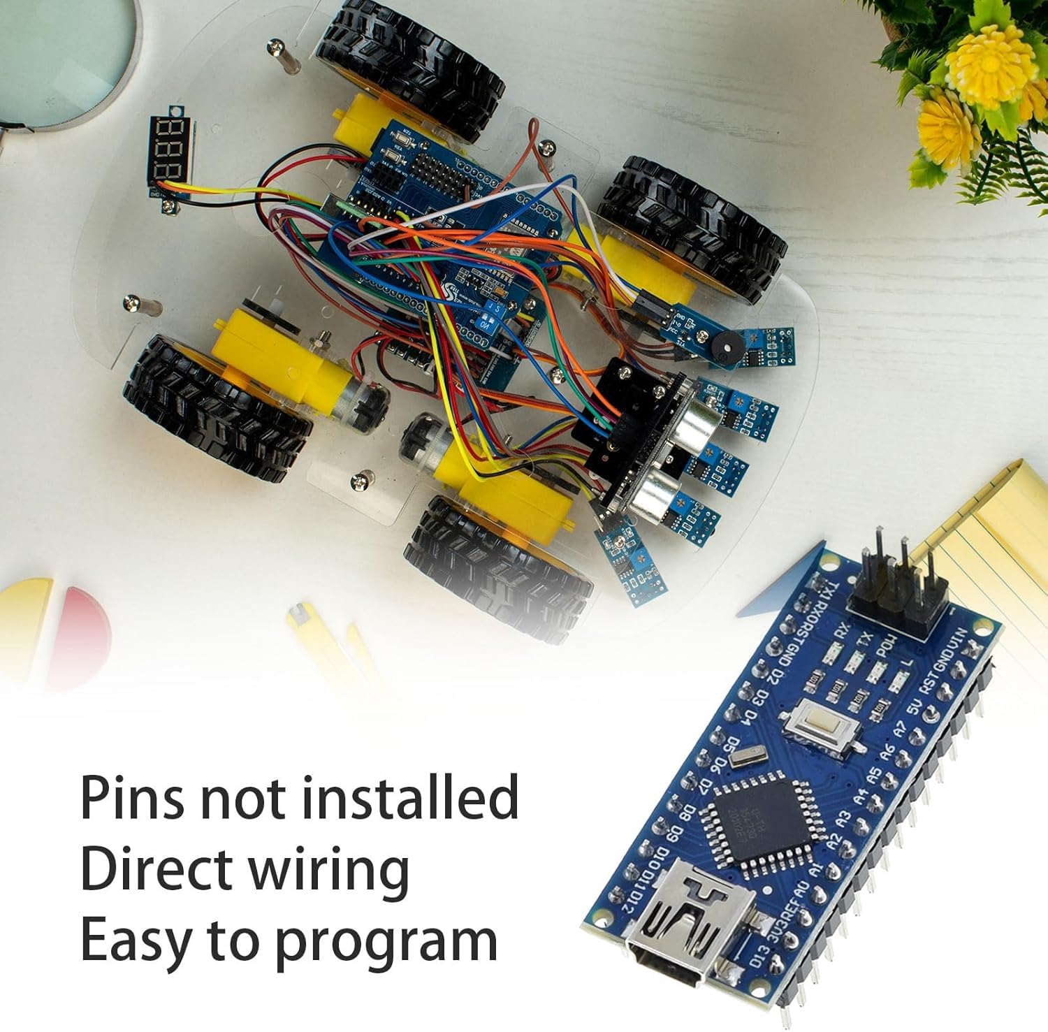 Scheda Di Sviluppo Nano V3 Con CH340, Compatibile Con Arduino Nano, USB Type-C, Microcontrollore 328P, 3 Pezzi