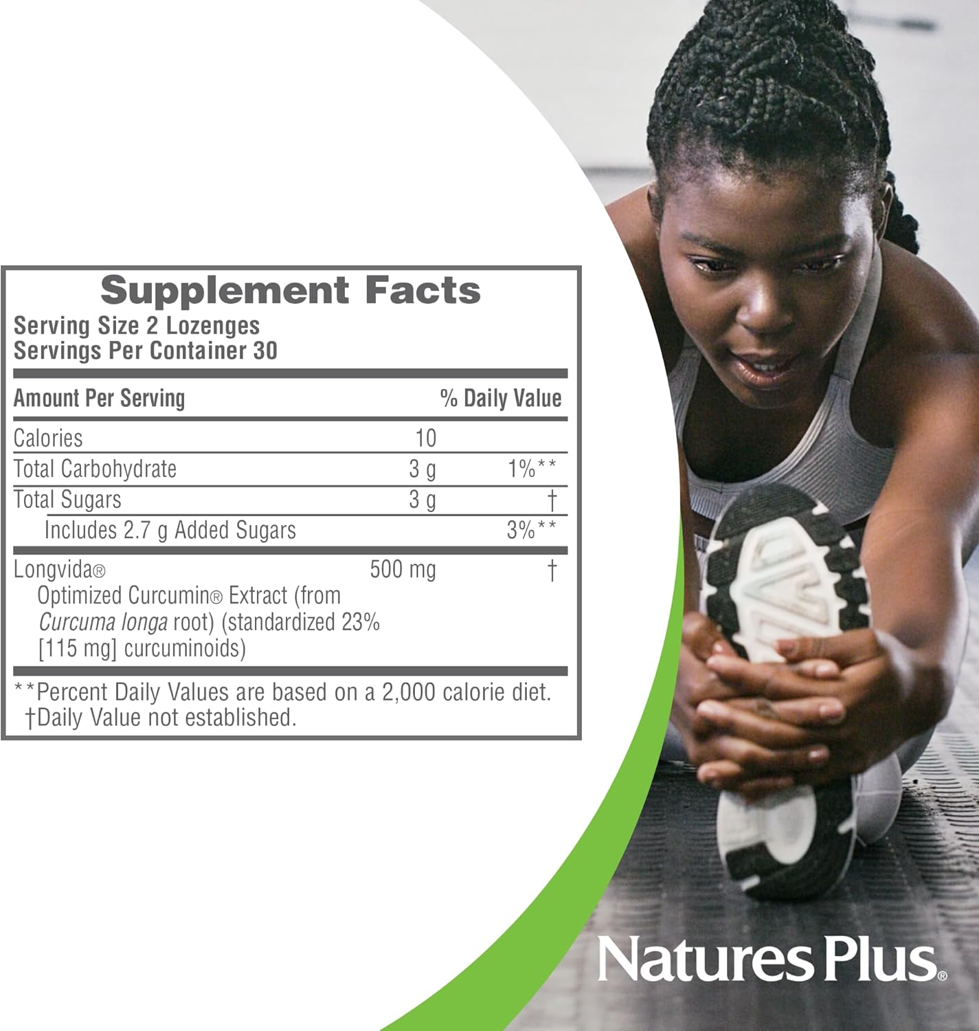 NaturesPlus PRO Longvida Curcumin - 60 Lozenges - Promotes Healthy Free Radical Protection - Non-GMO, Vegan, Gluten Free, Soy Free - 30 Servings