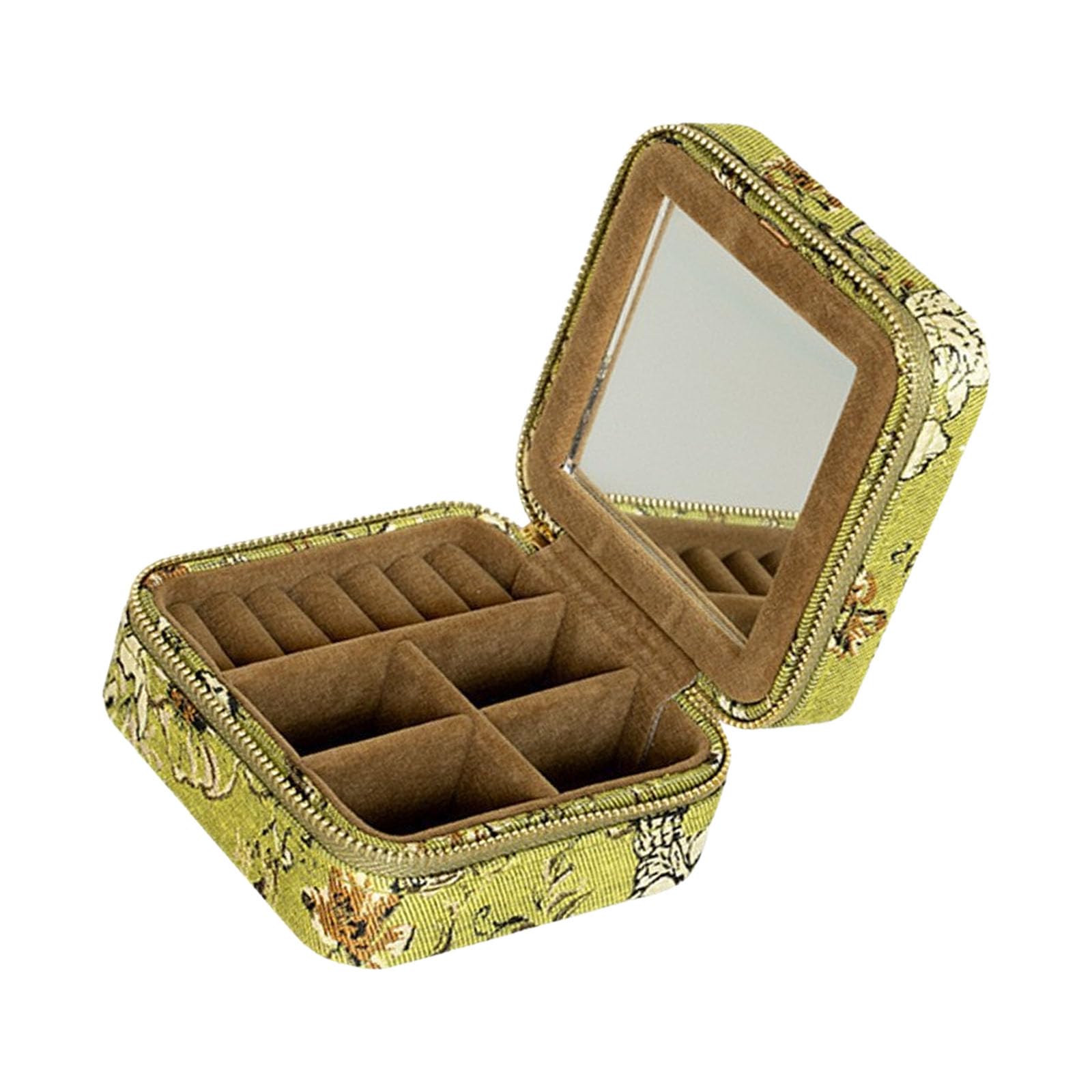 Bbajszx Fashionable Jewelry Storage Container Portable Fabric Clutch with Protective Lining Suitable for Daily Use or Trips Jewelry Bag for Travel