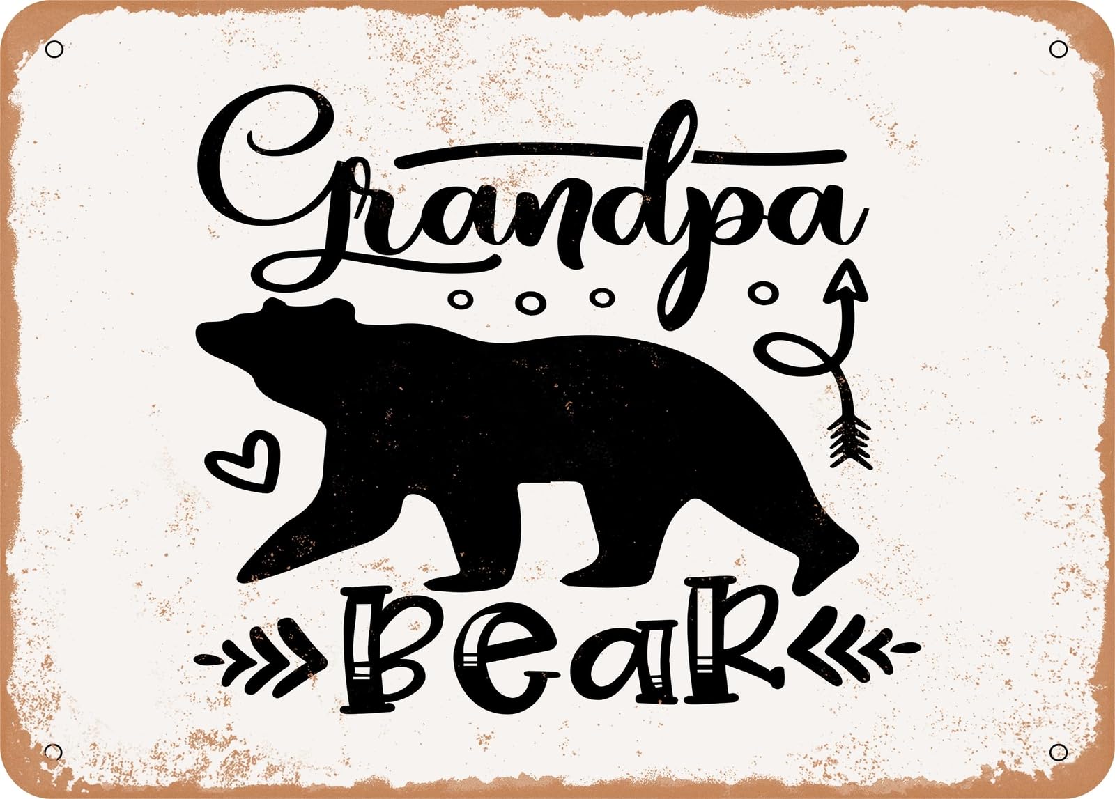 Metal Sign - Grandpa Bear - 2 - Vintage Look Sign home decor