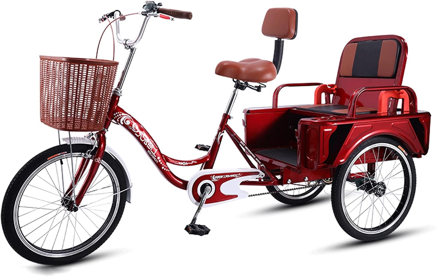 Three Wheel Bike with Folding Seat Adult Tricycle Cargo Basket Trike Bike Bicycle for Recreation Shopping Men's Women's Bike Picnic