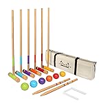 GoSports Standard Croquet Set - 28 Inch Mallets for Kids & Adults