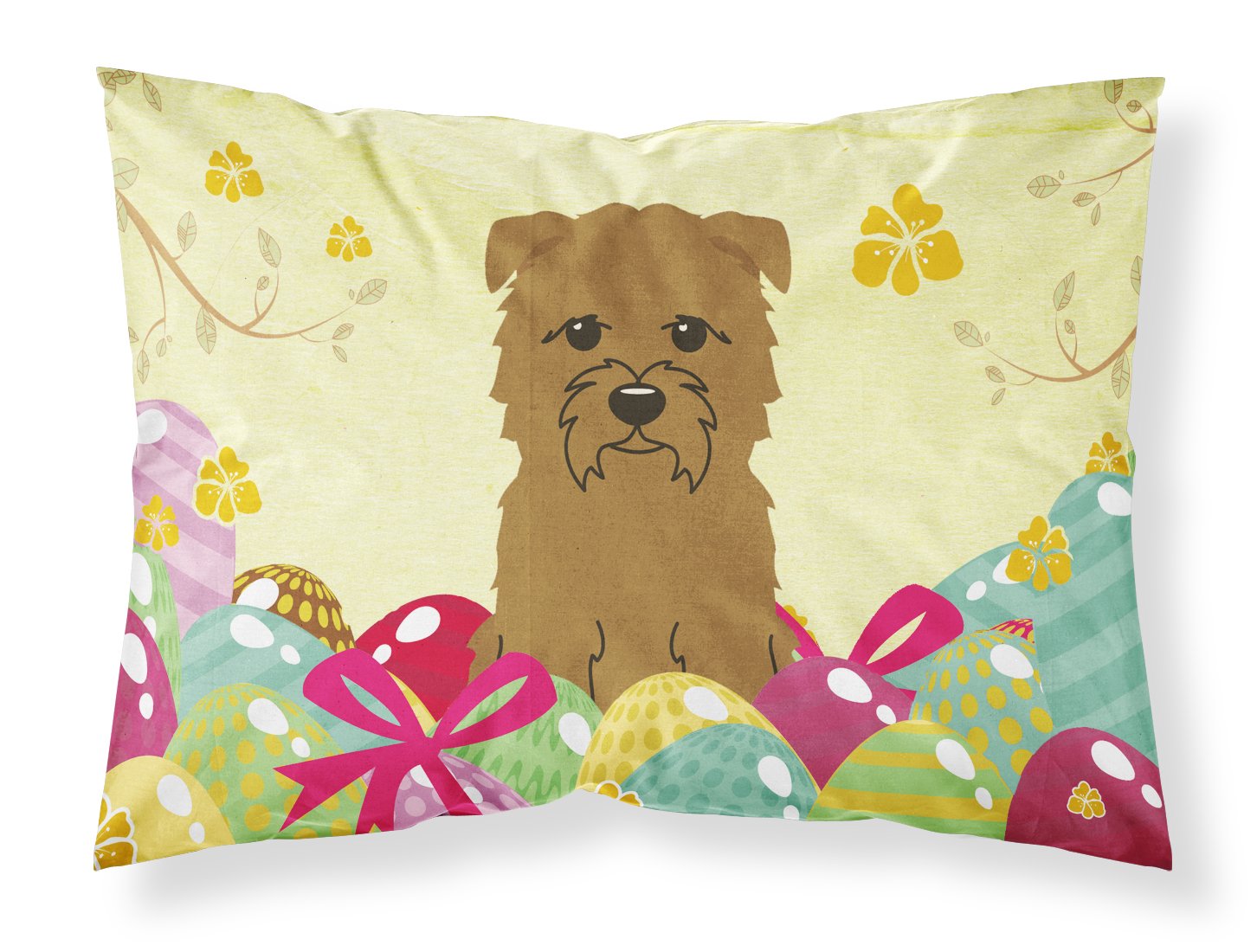 Taie d'oreiller œufs de Pâques standard avec finitions en tissu durable
