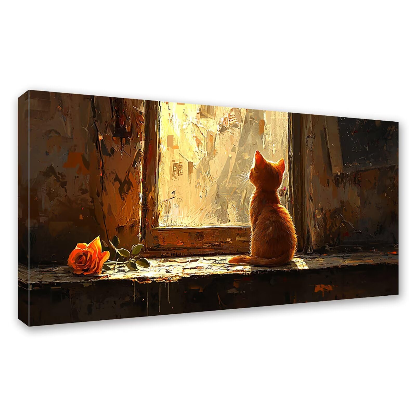 Diamond Painting Adultos Gato Pintura Diamante, Flor Diamond Painting 5D Completo, DIY Cuadrado Cristal Bordado Punto de Cruz Cuadros de Diamantes para Decoracion Hogar, Regalo Mujer 160x80cm 0J-834