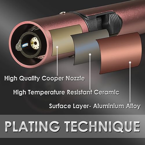 Miniatura 4 de Urgrette Paquete de 2 encendedores de butano, encendedor recargable de 6 pulgadas, encendedor de butano ajustable para parrilla, barbacoa, velas,