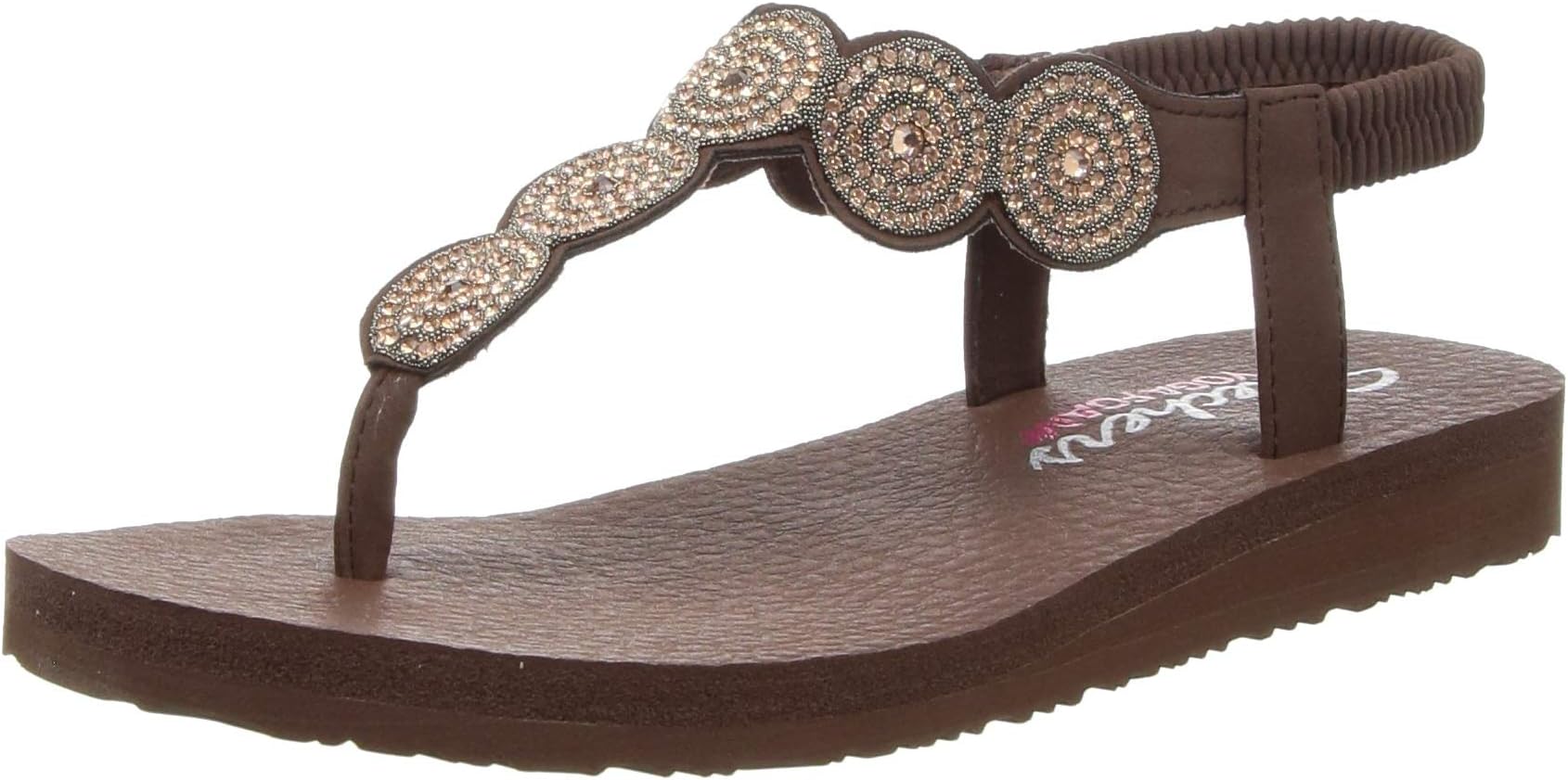 SkechersMEDITATION - STARS & SPARKLE - Circular Rhinestone Slingback Thong womens Flip-Flop