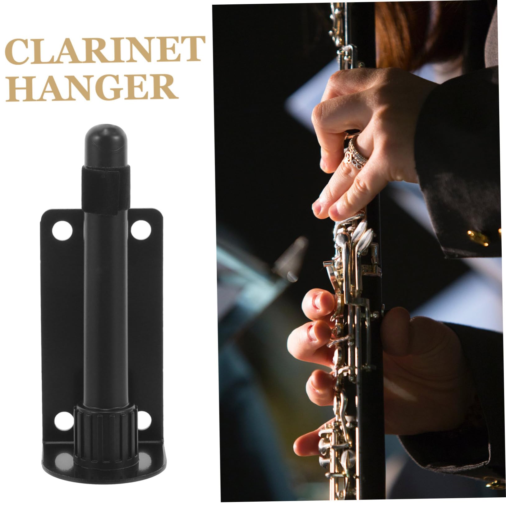 FAVOMOTO Flute Stand Holder Clarinet Hanger Wall Mount Instrument Hook Music Rack