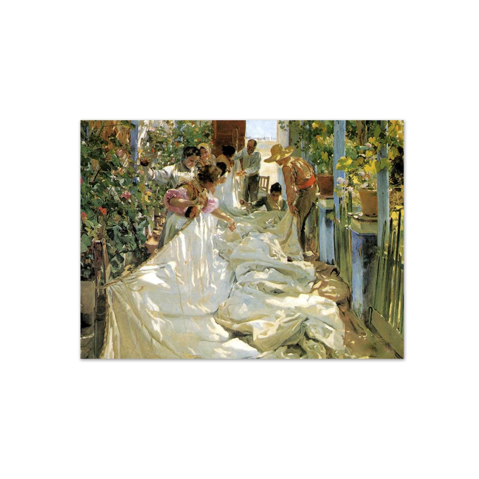 Tableau Murale Sorolla Réparer la voile impression sur toile 115x80cm - 8
