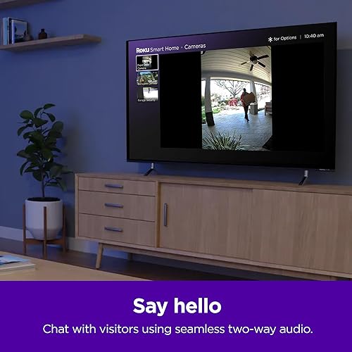Miniatura 5 de Roku Timbre y timbre de video con cable Smart Home, cámara de visión nocturna HD de 1080p, cámara de timbre de visión ultra ancha con detección de