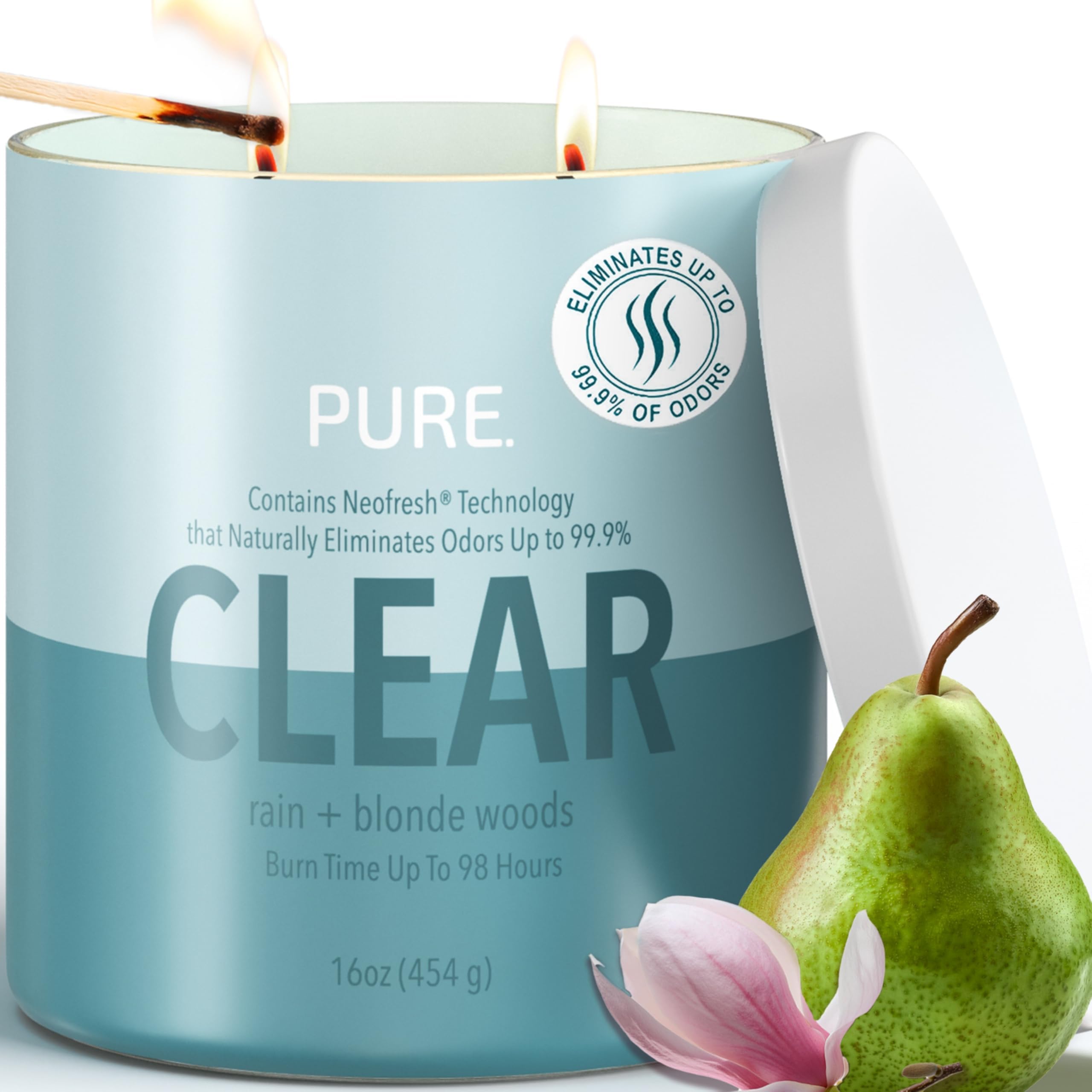 Amazon.com: Candle-Lite Pure Rain & Blonde Woods Odor Eliminating